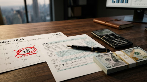 Amerika vergi uzatması alan mükellefler için IRS Form 1040 ve 15 Ekim takvimi